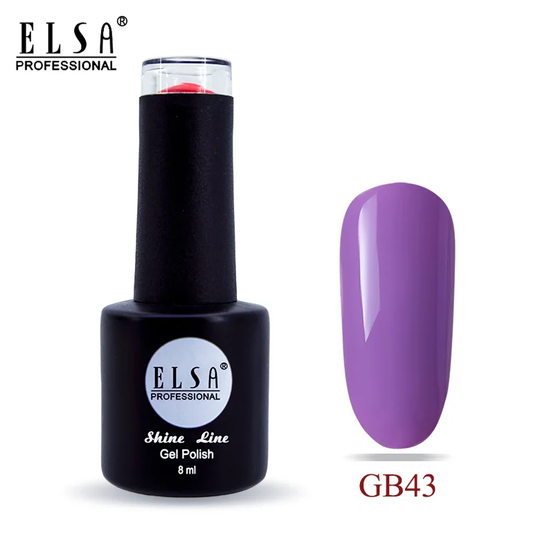 GB43 Elsa 8 мл Гель-лак для ногтей для маникюра полуперманентный Vernis верхнее покрытие УФ светодиодный Гель-лак впитывающийся художественный Гель-лак для ногтей - Цвет: GB43