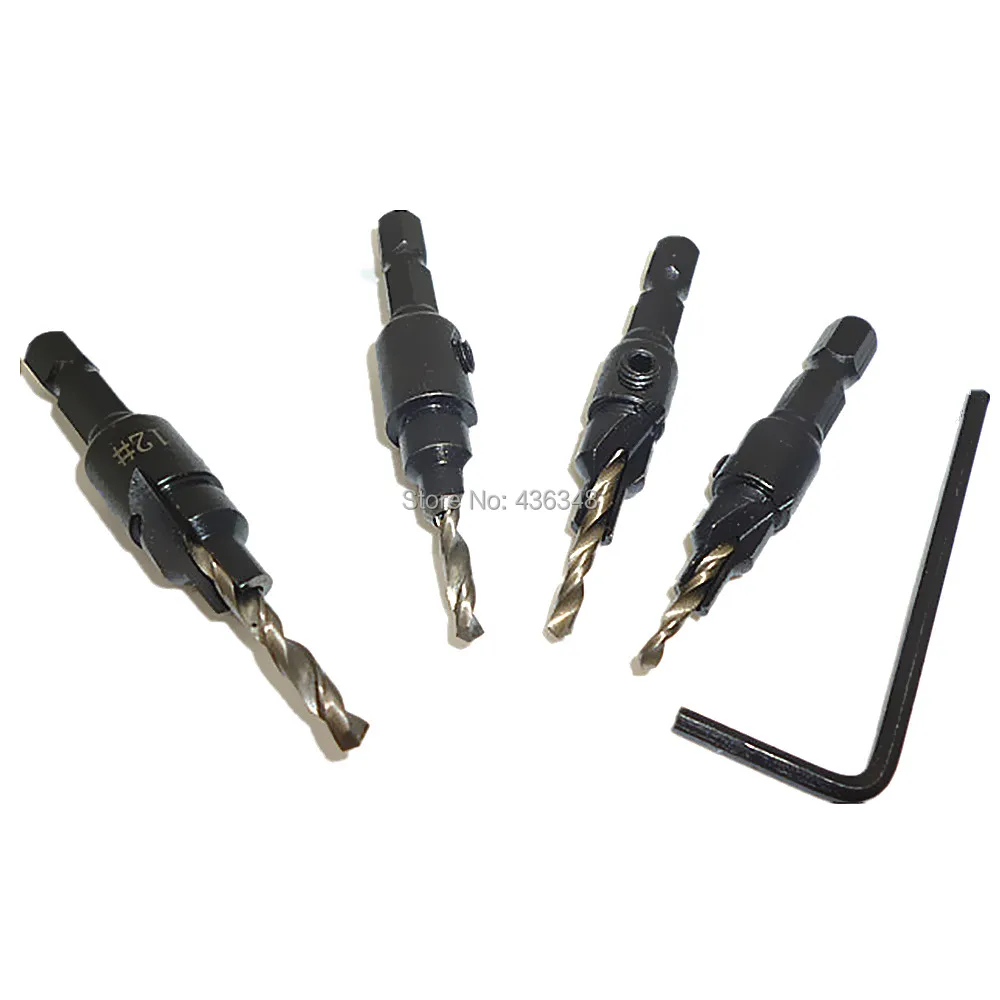 4 шт. сверла для деревянной раковины сверло дерева быстрое изменение 1/4 &quot