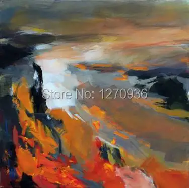 Абстрактная классика пейзаж живопись растягивается 100% ручная работа украшение