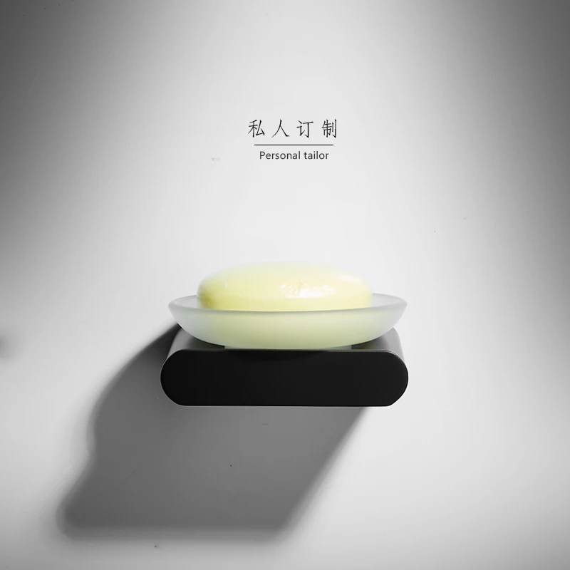 soap dish Немецкая черная вешалка для полотенец 304 из нержавеющей стали, набор для хранения полотенец, аксессуары для ванной комнаты DT16 - Цвет: soap dish