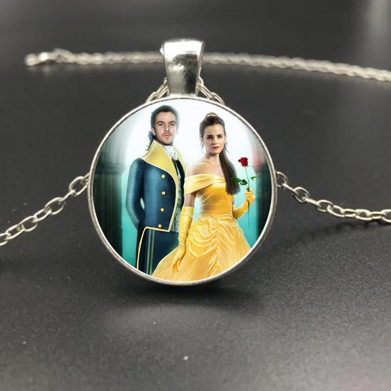 2017 мода красота и чудовище эффектное стеклянное ожерелье цепочка для женщин