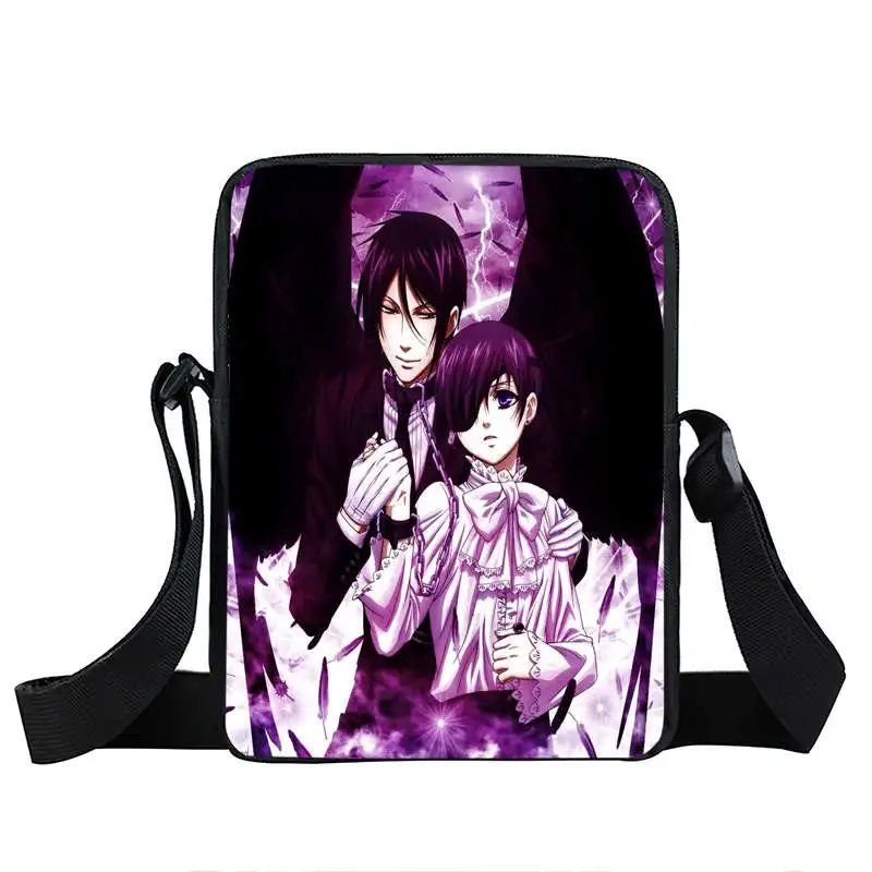 xkb hzs01 Аниме Черный дворецкий мини сумка для подростков Kuroshitsuji Ciel Sebastian Черный Дворецкий девочек сумки через плечо Детская сумка на плечо - Цвет: xkb hzs01