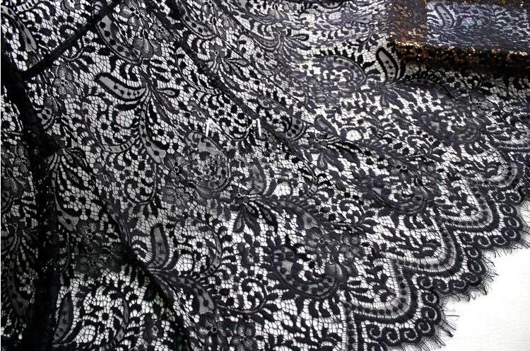 Кружевная ткань с французскими ресницами 3 м свадебное платье пижама удобная