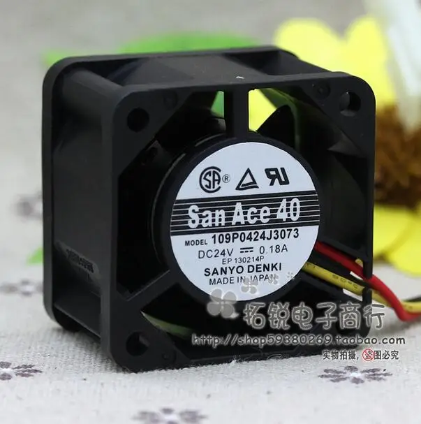 Вентилятор охлаждения Sanyo 109P0424J3073 4028 24 в 4 см 0 18a 40*40*28 мм трехпроводный