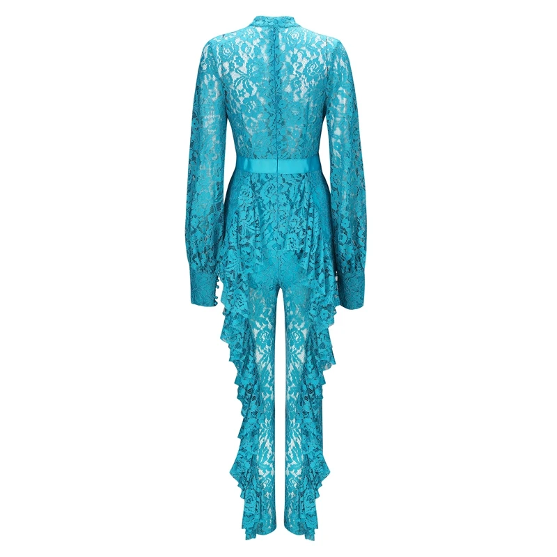 Женский кружевной комбинезон Max Spri вечерний с глубоким v образным вырезом и