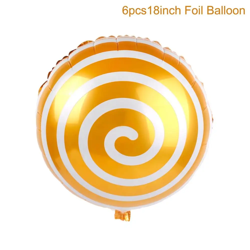 18 inch balloon12 6 шт. 18 дюймов радужные конфеты фольгированные шары круглый леденец алюминиевый воздушный шар из фольги День рождения украшения Дети Infaltable баллон - Цвет: 18 inch balloon12