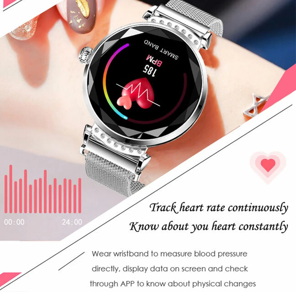 Для женщин Смарт часы водостойкий Многофункциональный фитнес трекер сердечного