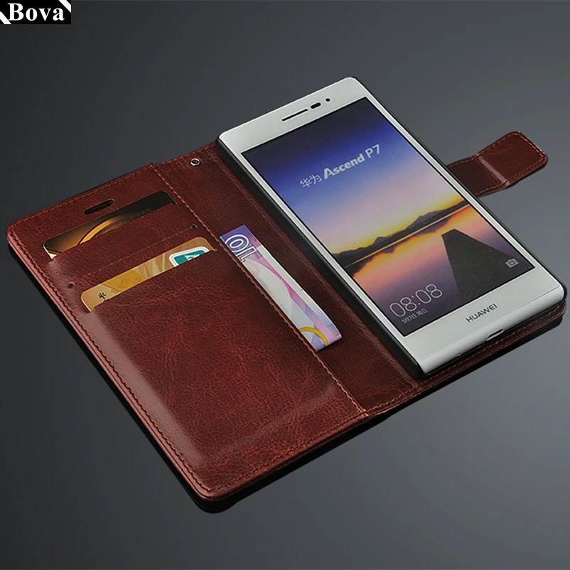 Чехлы для Huawei P7 держатель карт чехол Ascend чехол-бумажник из искусственной кожи