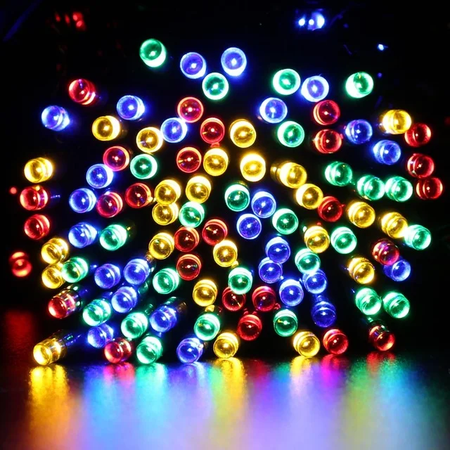 Солнечная полоса светильник 22 м 200 LED 8 Режим Открытый ing светодиодные светящиеся