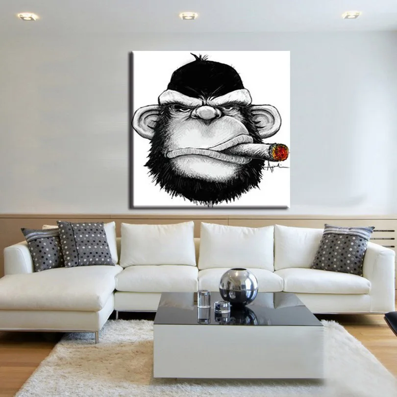 

100% hand painted oil painting Home decoration high quality Animal painting pictures DM166501