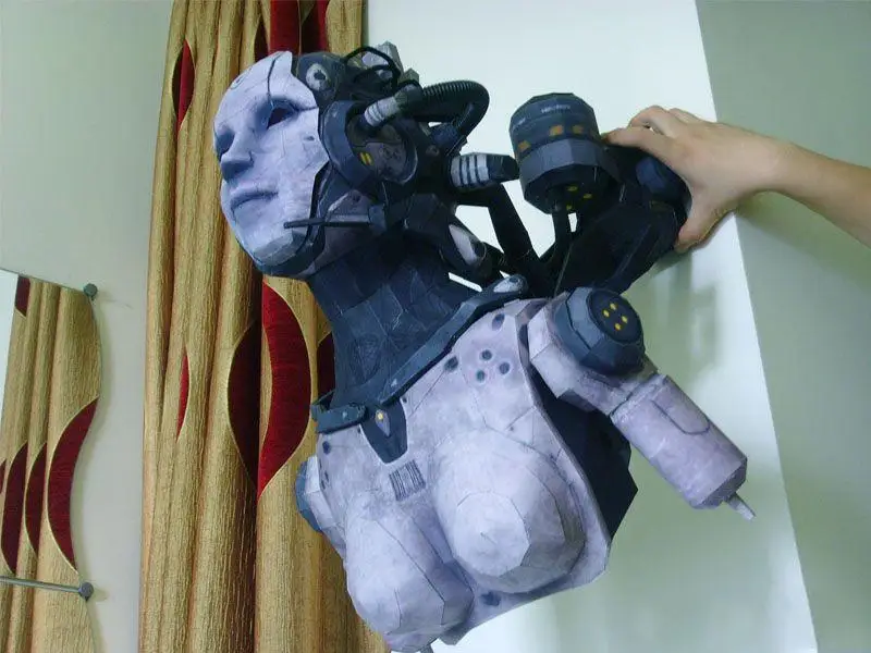 3D бумажная модель звезда терран женщина адъютантная ручной работы сделай сам