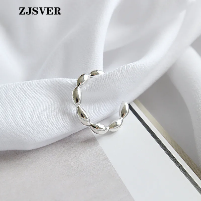 ZJSVER ювелирные кольца из стерлингового серебра 925 пробы модное простое