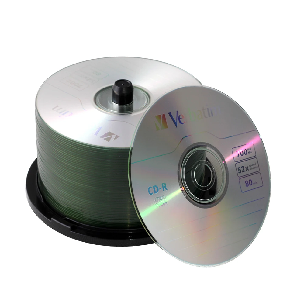 DVD диски Verbatim 50/лот CD-R CD диски Bluray 700MB 80min 52X фирменные записываемые носители пустой диск 50PK шпиндель компактной записи