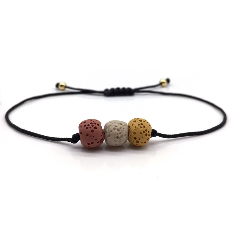 2019 New Fashion Simple Lover Romantic Bracelet Handmade Rope Stone Bead Distance Strand For Men Women Jewelry Gift | Украшения и