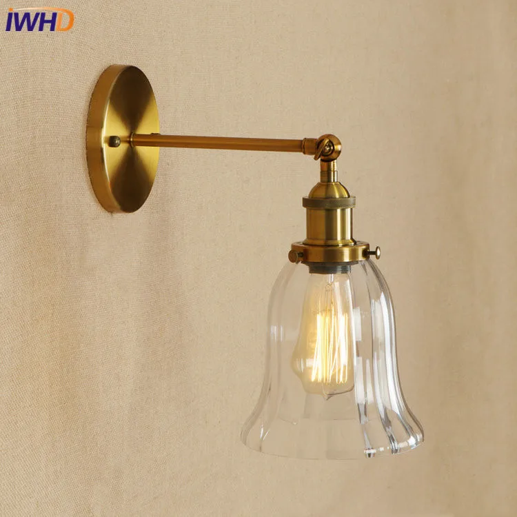 IWHD гладить Adjsutable настенный светильник Эдисон светодиодный Wandlamp светильники для домашнего освещения 4 Вт E27 RH Винтаж настенный светильник аппликация Murale