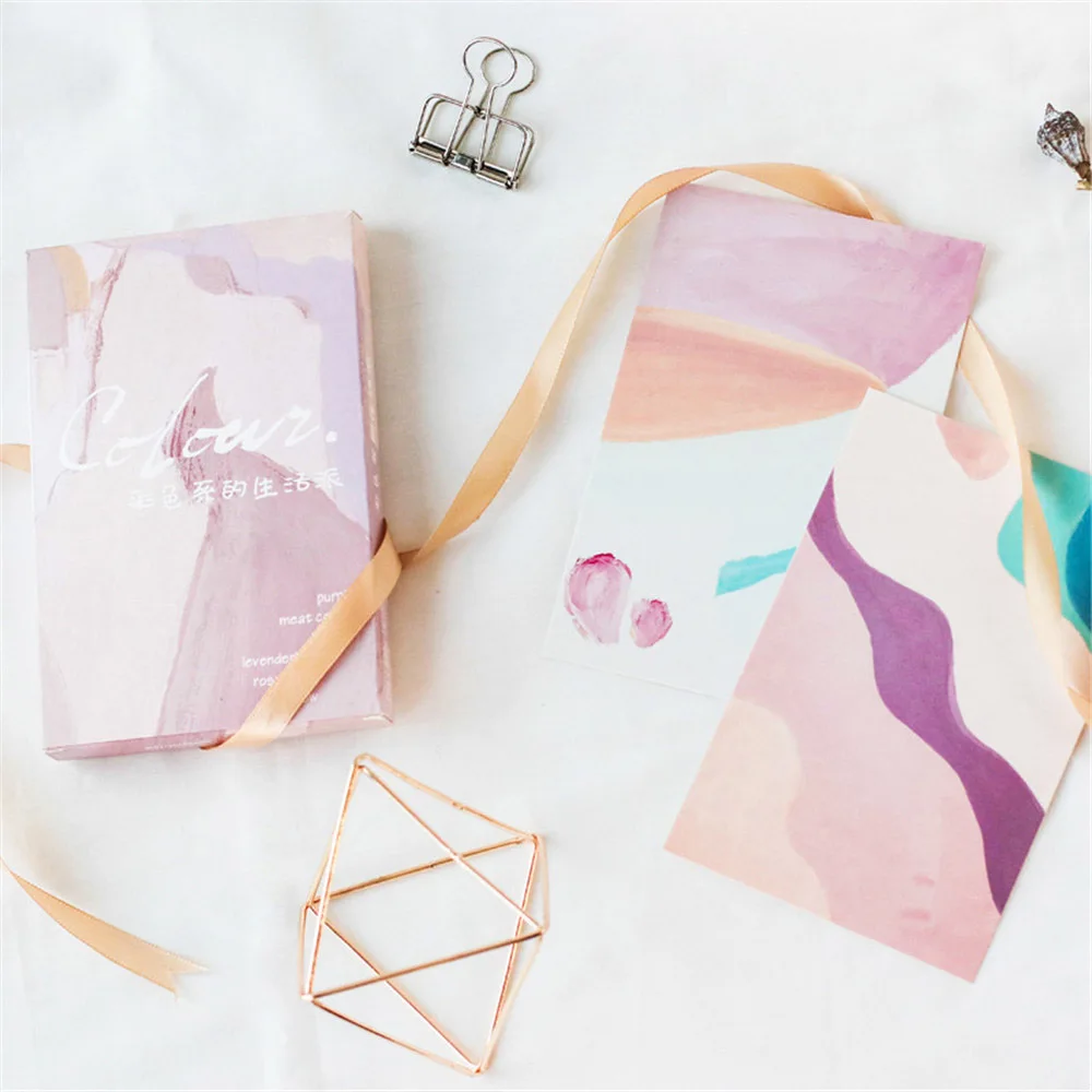 30pcs Cute Colorful Life Greeting Cards Postcard Birthday Letter Envelope Gift Card Set Message Note Paper Gift|Бумага для писем| |