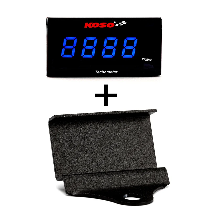 Blue-set Цифровой тахометр Koso мини квадратный дисплей Калибр для Yamaha NVX NMAX XMAX 300 400 Кафе racer dio счетчик оборотов мотоцикла - Цвет: Blue-set