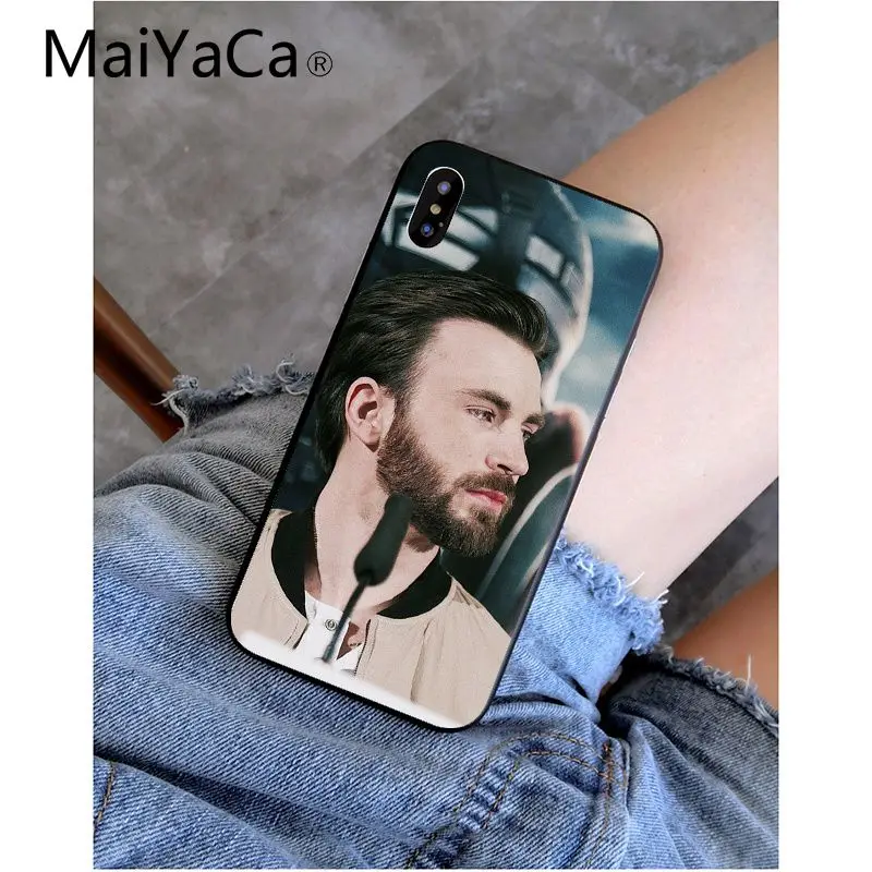 MaiYaCa Chris Evans черный ТПУ Мягкий силиконовый чехол для телефона чехол для Apple iPhone 8 7 6 6S Plus X XS MAX 5 5S SE XR чехол