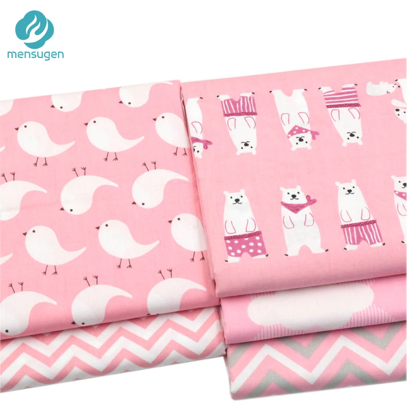 5 pcs/lot 40x50cm Pink Color Cotton Fabric for Patchwork Quilts Cushions Patchwork Telas Sewing Tissue DIY Crafts Tilda Cloth