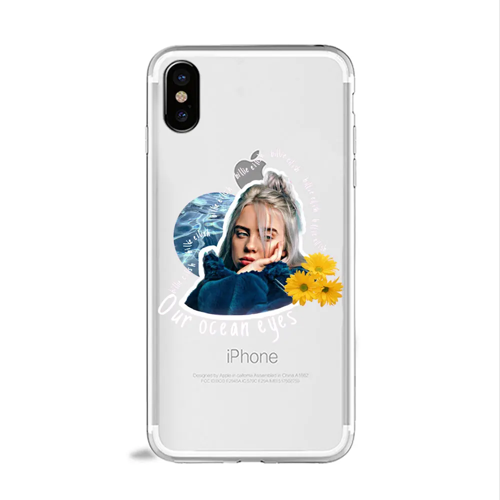 Модный чехол для телефона с изображением глаз океана для девочек Billie Eilish для iPhone 11 PRO 7 5S 4S SE 6s 7 8 Plus X XR XS MAX силиконовый чехол из ТПУ - Цвет: TPU A1058