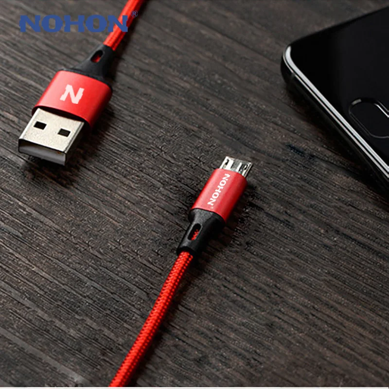 Оригинальный кабель Micro USB NOHON для Samsung Huawei HTC Nokia Android быстрое зарядное устройство