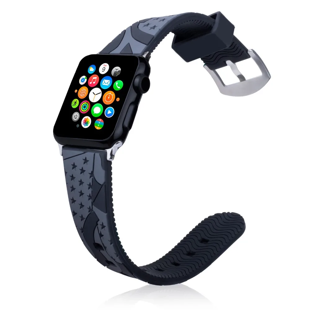 Apple Watch спортивный силиконовый ремешок для iWatch 38 мм 42 серия 3 21 резиновый сменный