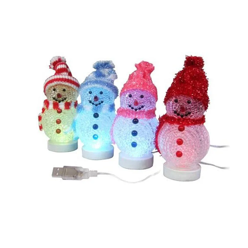 50 шт. красочный Рождественский Снеговик светодиодный светильник для вечерние