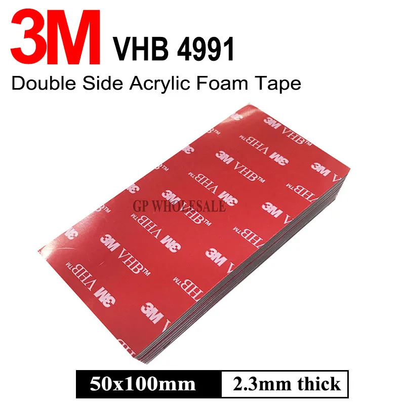 

3M VHB 4991 Double Sided Adhesive Acrylic Foam Tape Mounting Tape Gray Thickness: 2.3mm Free Shipping