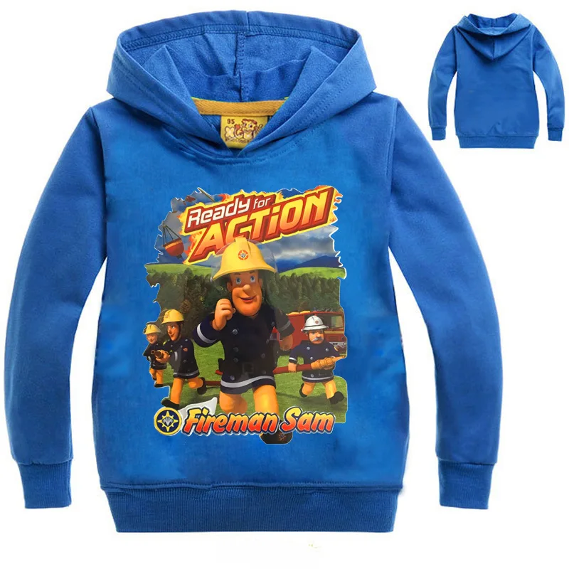 

New Fireman Sam Clothes Down Jacket Boys Coat Children Clothing Girls Sweatshirts Kids Long Sleeve T-Shirts Tops Tee 2-14 Years