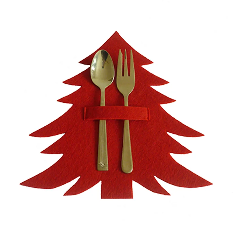 5 шт./компл. Рождественский мешок для столовых приборов подарочные сумки конфет