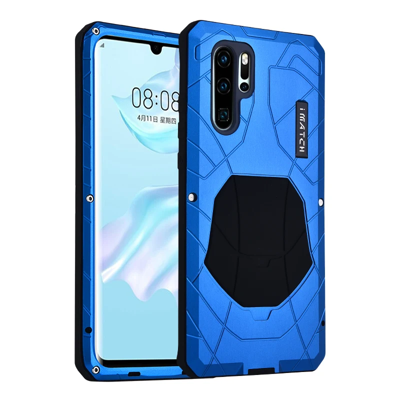 

Повседневный водонепроницаемый чехол для Huawei P30 Pro, роскошный противоударный алюминиевый металлический и силиконовый чехол для Huawei P30/ Pro/ Lite