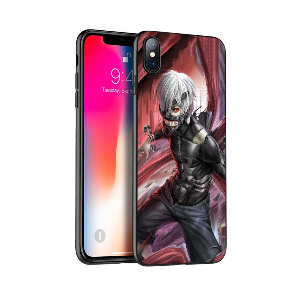 Черный ТПУ чехол для iphone 5 5S SE 6 6s 7 8 plus x 10 силиконовый XR XS 11 pro MAX case Tokyo Ghouls |