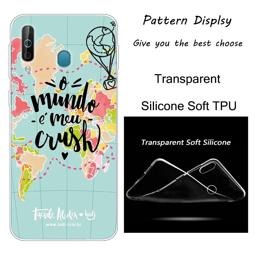 008 World Map Just Go Silicone Phone Case For Samsung Galaxy A80 A70 A60 A50 A40 A40S A30 A20E A2CORE M40 Note 10 Plus 9 8 5 Fashion - Цвет: 008