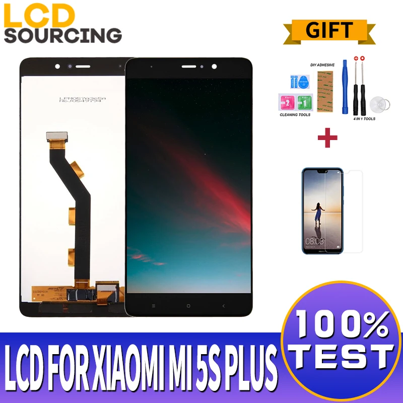 Жк дисплей 5 7 дюйма для Xiaomi Mi 5S plus сенсорный экран с дигитайзером в сборе и рамкой