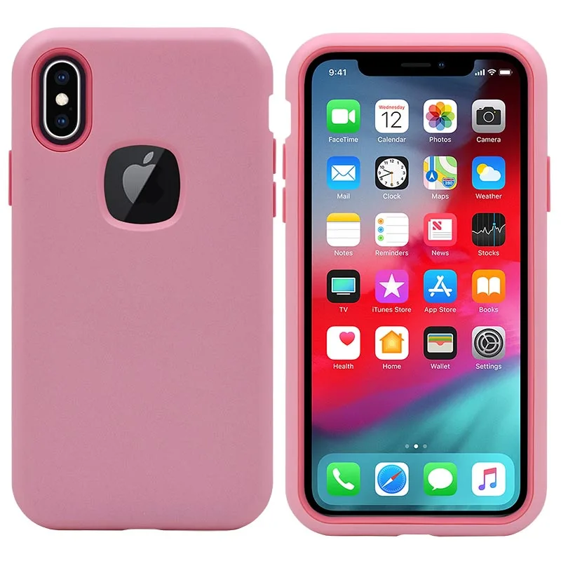 Shockproof Rugged Hybrid PC Hard Case For iPhone XS MAX 7 8 Plus Armor Soft Silicone Back Cover XR Phone Cases | Мобильные телефоны