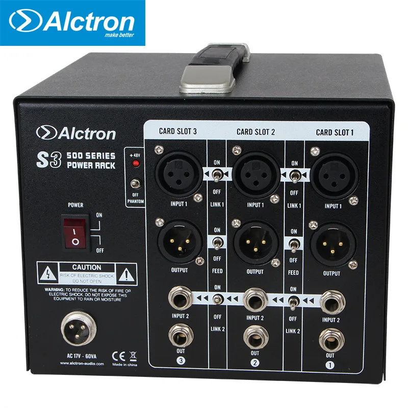 Alctron S3 3-канальный блок питания модули серии 500 фантомное питание и XLR портативное