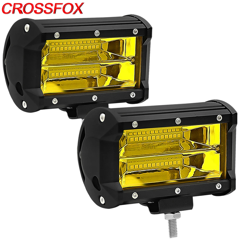 

Fog Light 2 Pcs Yellow Led Bar Driving Lamp Offroad Work Light Bar Waterproof IP67 For Jeep ATV Car SUV Motorcycle Truck 12V/24V