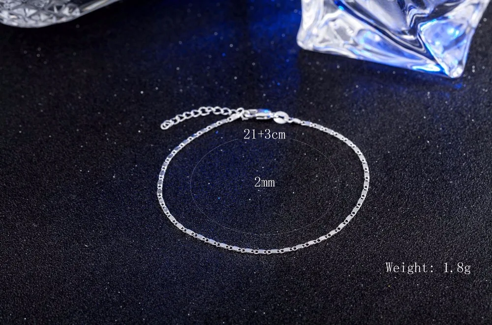 2 мм тонкие женские и мужские ножные браслеты 585 золотого цвета Tobilleras De Ouro ювелирные изделия для ног тонкие звенья цепи 21+ 3 см Заводские ювелирные изделия 18 К печать