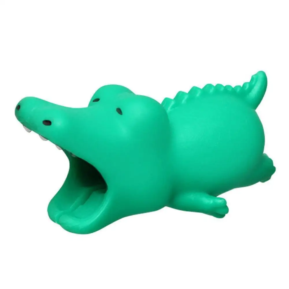 Crocodile Укуса животного USB кабель протектор Симпатичные Кабельный организатор линии передачи данных Управление зарядки надежную защиту намотки кабеля для iPhone 8 7 6 - Цвет: Crocodile