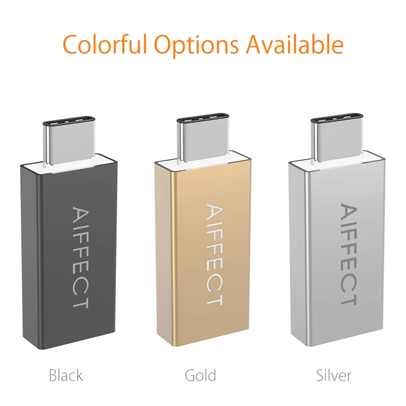 AIFFECT USB C type Мужской к 3 0 Женский конвертер адаптер OTG функция для Macbook Google Chromebook Oneplus