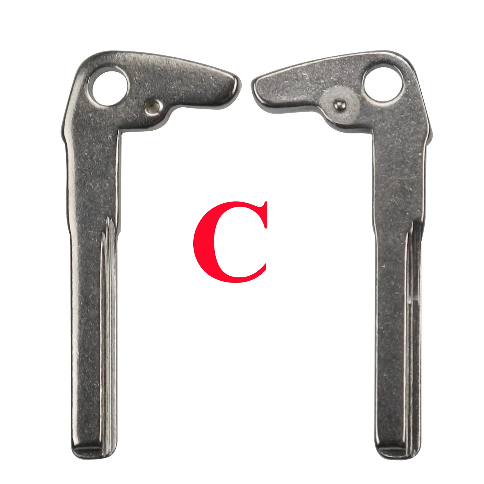 Jingyuqin дистанционный смарт-ключ пустой брелок Замена для Mercedes Benz Smart хром Uncut Blade lade Insert - Количество кнопок: C