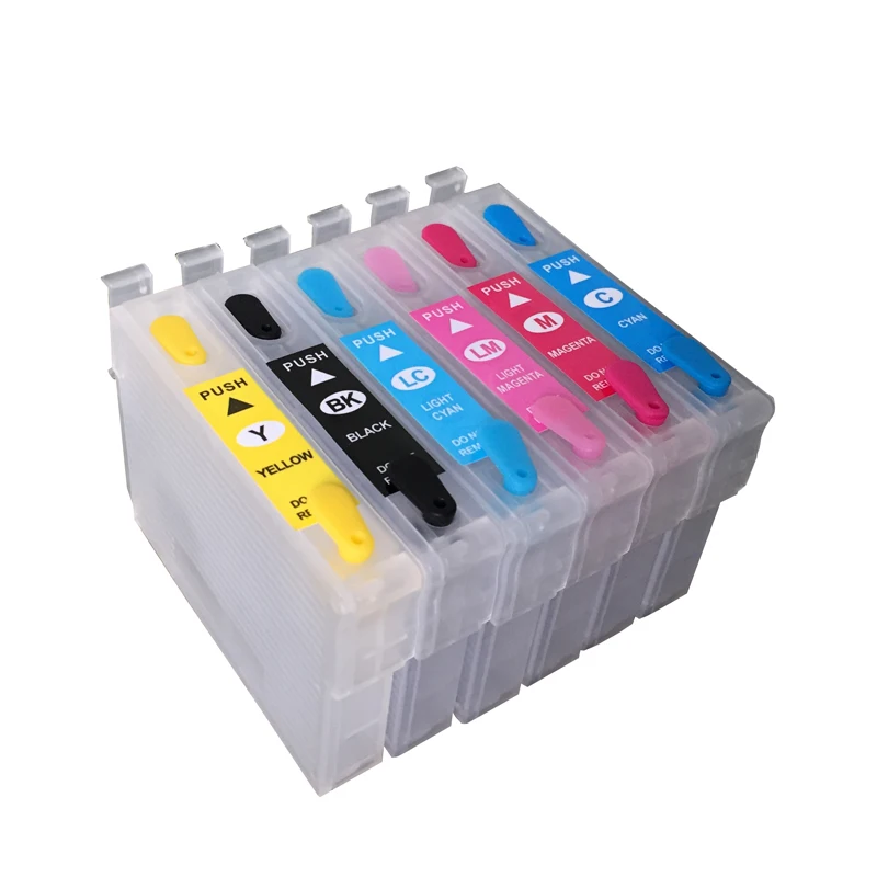 T0791 многоразовые чернильные картриджи для Epson stylus 1400 1500 Вт P50 PX650 PX660 PX700W PX720WD