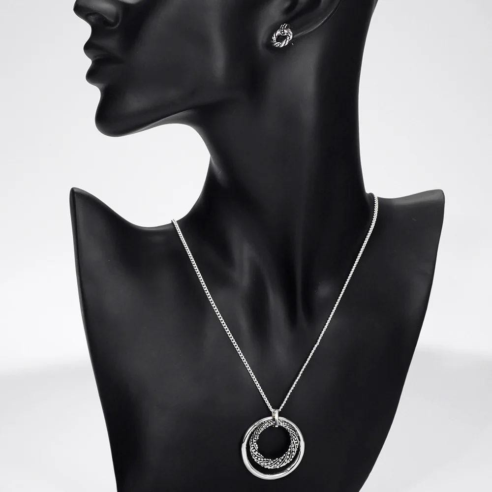 Посеребренные Ювелирные наборы Neoglory модные очаровательные ожерелья и серьги для