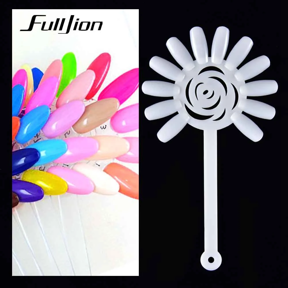 Fulljion 10Pcs False Nails Art Tips Buckle Color Card Nail Practice Manicure Template Display Board Training Palette Tools | Красота и