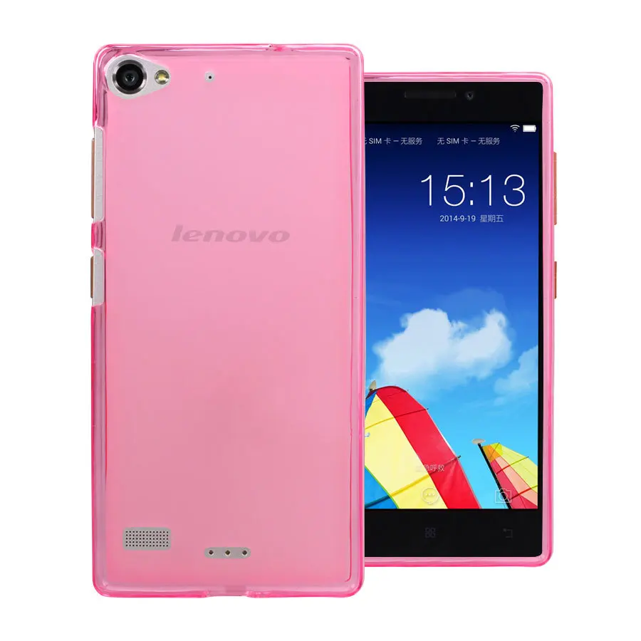 Ультра тонкий 0 5 мм прозрачный однотонный мягкий чехол из ТПУ с рисунками Lenovo Vibe X2
