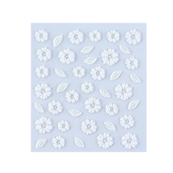 28 5D Embossed Nail Sticker Decals Blooming Flower Acrylic Engraved 3D Slider Manicure Empaistic Nail Art Decoration Tips CH1019 - Цвет: 28
