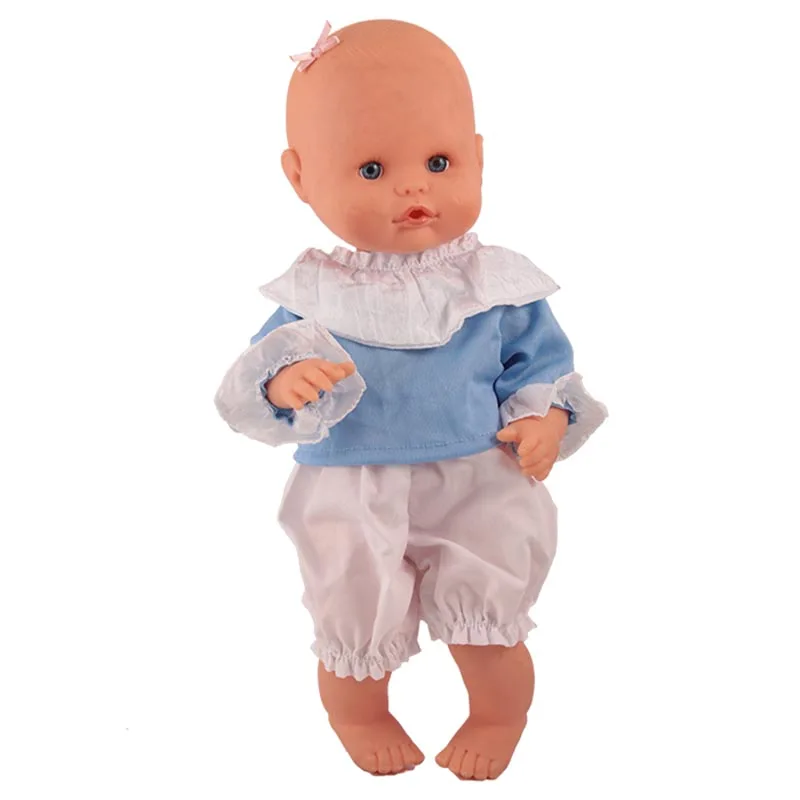 Модные синие костюмы с цветочным рисунком одежда размер 35 см кукла Nenuco y su Hermanita