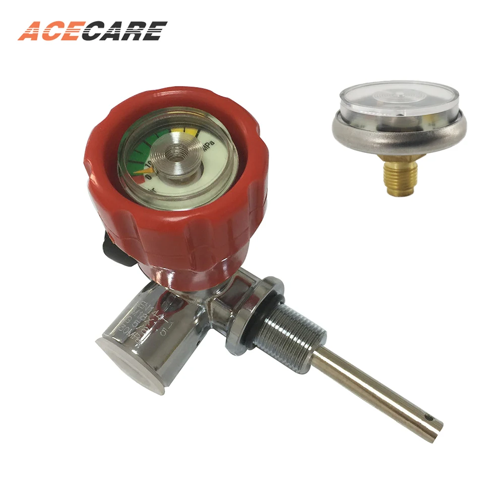 Acecare AKH-H1 PCP сжатого воздуха Пейнтбол бак Красный клапан манометр охотничье оборудование без клапана 1 шт