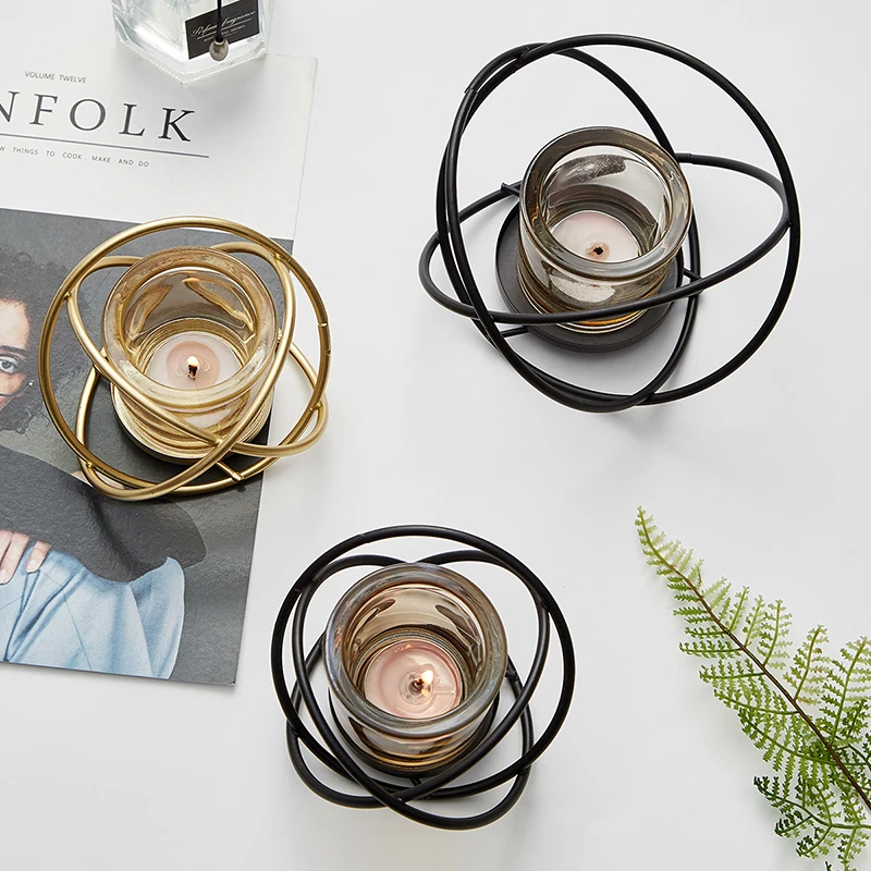 Скандинавские Свадебные реквизиты из кованого железа романтический светильник