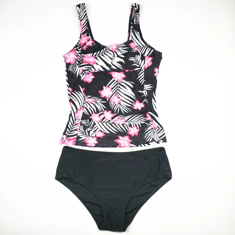 Женский купальник-танкини винтажный купальный костюм большого размера для пляжа